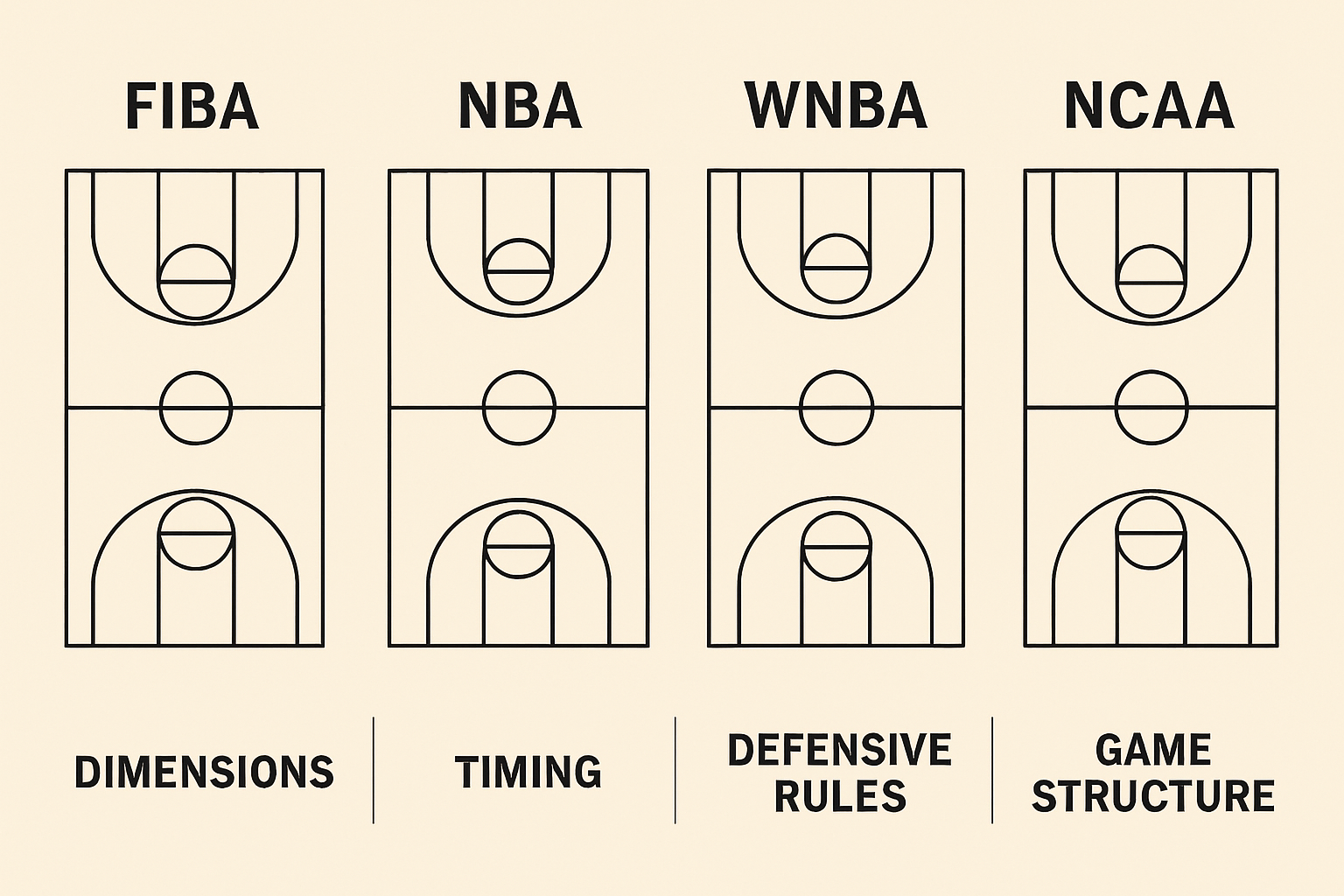 różnice w przepisach fiba a nba